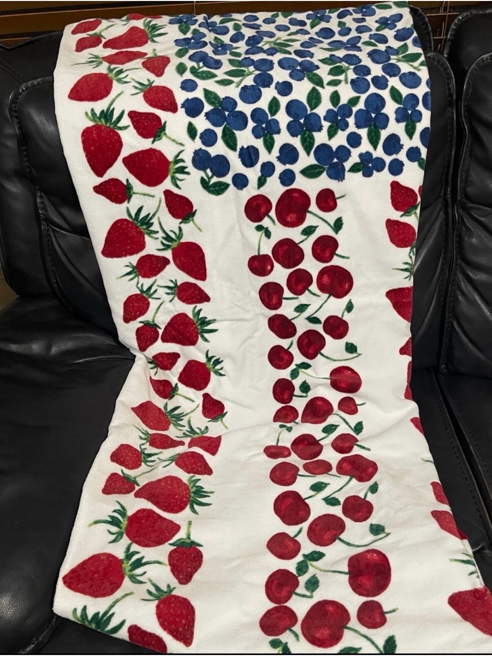 Patriotic Cynthia Rowley Beach Towel - Patriotic Beach Towel Berries
